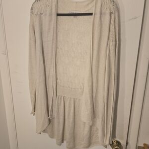 Knox Rose Cream Open-Front Cardigan